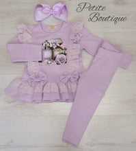 Load image into Gallery viewer, Lilac jewellery box top &amp; legging set