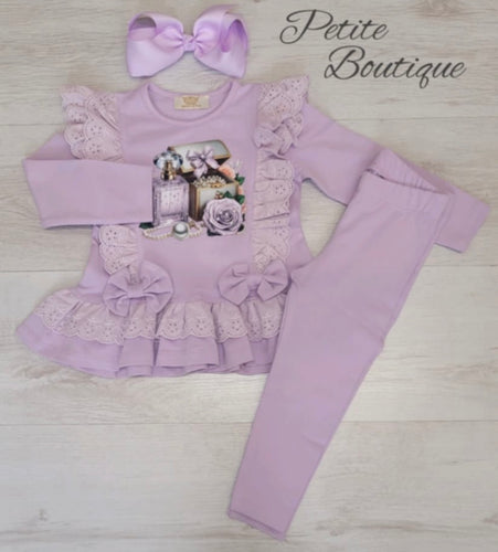 Lilac jewellery box top & legging set