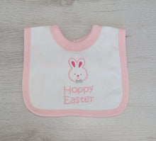 Load image into Gallery viewer, Pink hoppy Easter bib