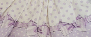 Lilac/cream bow top & skirt set