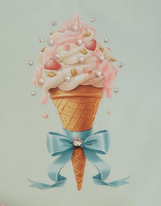 Mint ice cream top & skirt set