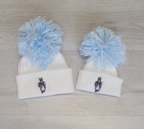 Peter rabbit pompom hat