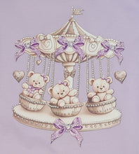 Load image into Gallery viewer, Lilac teddy carousel top, short &amp; headband set