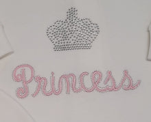 Load image into Gallery viewer, Princess ivory/pink all in one &amp; hat set