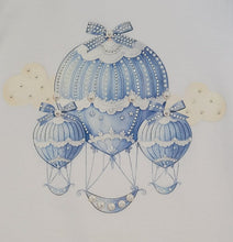 Load image into Gallery viewer, Light blue hot air balloon top, short &amp; headband set