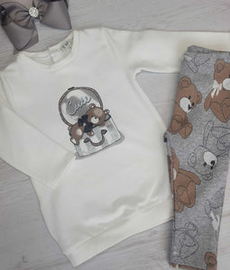 EMC teddy sweatshirt & legging set