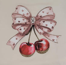 Load image into Gallery viewer, Beige cherry top &amp; skirt set