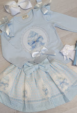 Load image into Gallery viewer, Light blue cupcake top &amp; skirt set