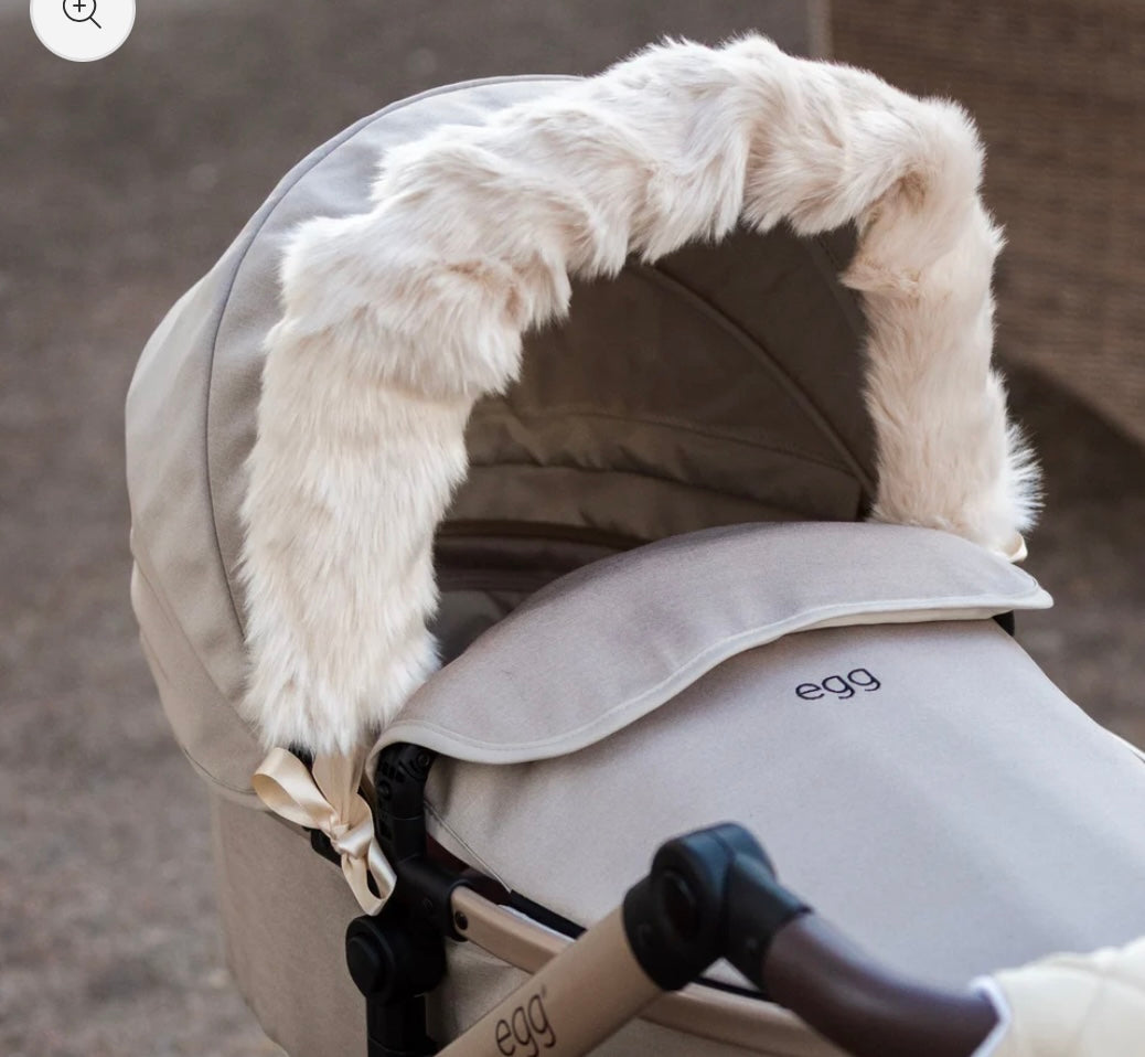 Roma dolls pram hood fur