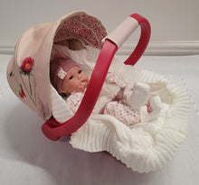 Load image into Gallery viewer, RHS Flora car seat &amp; Spanish doll