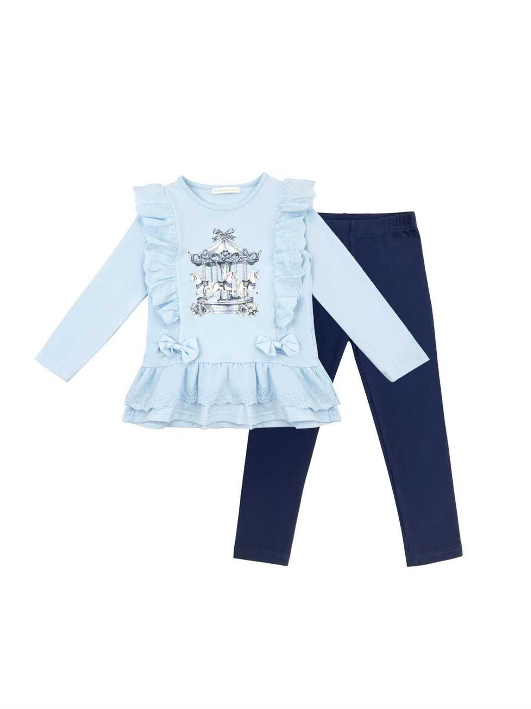 PRE ORDER carousel top & navy legging set