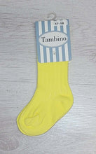 Load image into Gallery viewer, Yellow knee high rib socks