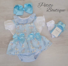 Load image into Gallery viewer, Spanish double bow carousel print romper &amp; shirt