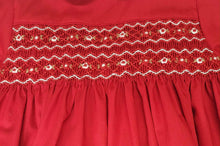 Load image into Gallery viewer, Sarah Louise red/white smock dress