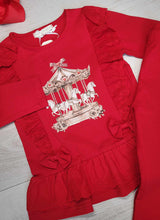 Load image into Gallery viewer, Red carousel top &amp; legging set