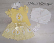 Load image into Gallery viewer, Lemon bunny top &amp; skirt set