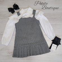 Load image into Gallery viewer, Girls shirt &amp; pinafore dress set