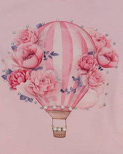 Pink hot air balloon top & short set