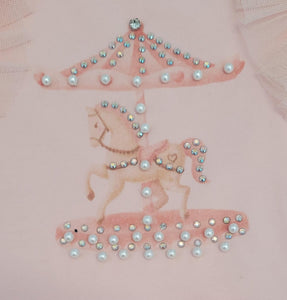 Peach carousel top & legging set