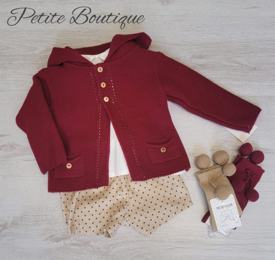 Spanish boys 3pc set shirt, shorts & cardigan