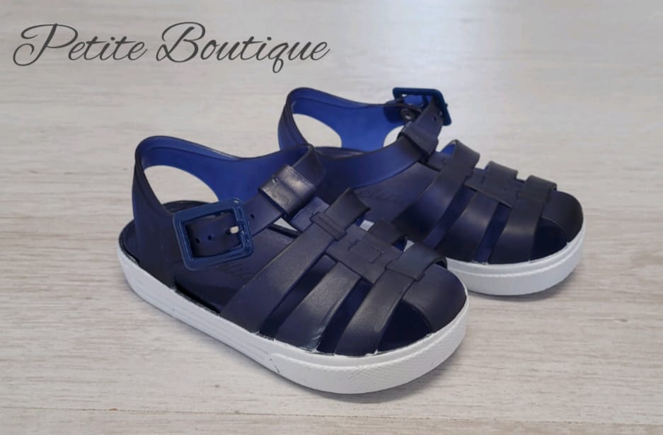 Navy jelly sandals Petite boutique children s wear