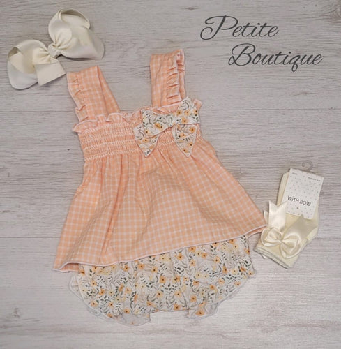 Spanish peach top & jam pant set