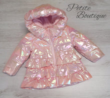 Load image into Gallery viewer, Mintini pink iridescent padded coat