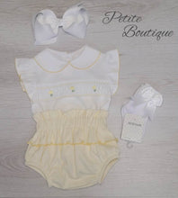 Load image into Gallery viewer, Spanish pastel lemon smock top &amp; jam pant set