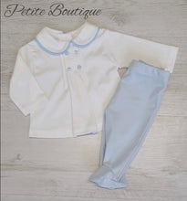 Load image into Gallery viewer, Spanish white/blue 2pc set