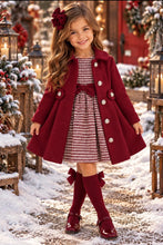 Load image into Gallery viewer, Burgundy dress with matching dress coat