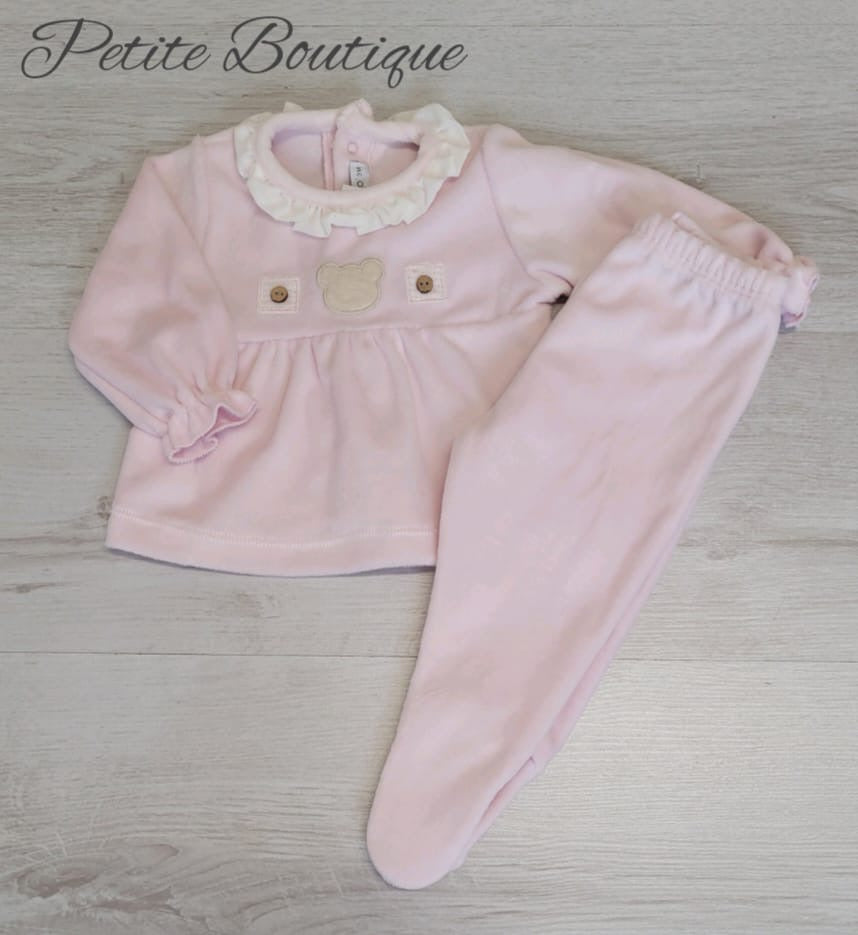 Spanish pink velour 2pc set