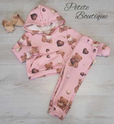 Pink teddy bear tracksuit