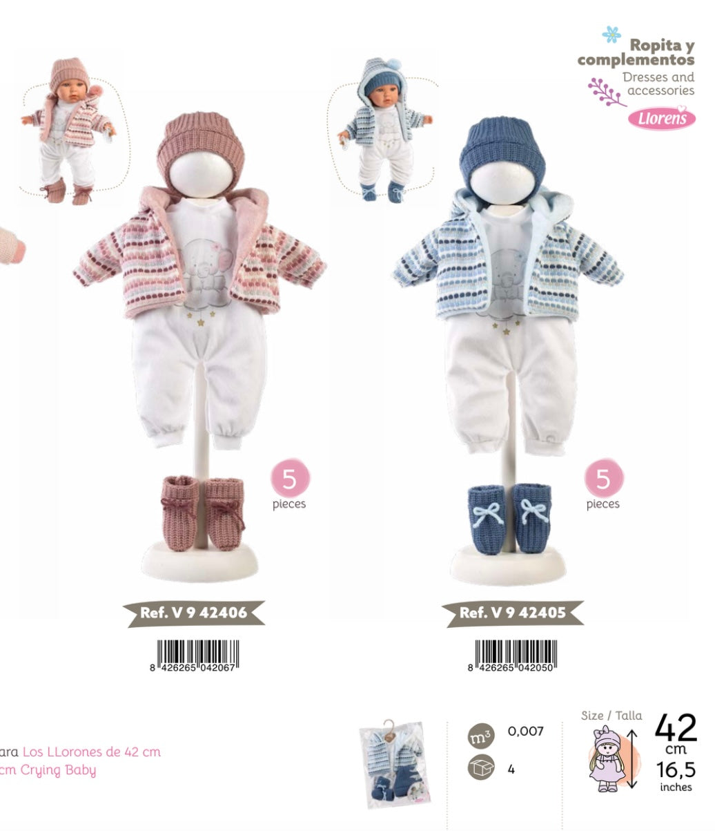 Spanish twin dolls clothing set - sold separately