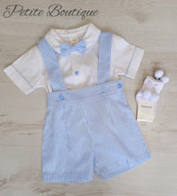 Load image into Gallery viewer, Dickie bow shirt &amp; braces short set