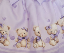 Load image into Gallery viewer, Lilac teddy bear topskirt &amp; headband set