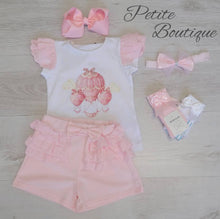 Load image into Gallery viewer, Pink hot air balloon top, short &amp; headband set