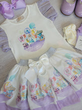 Load image into Gallery viewer, Lilac funfair top &amp; skirt set