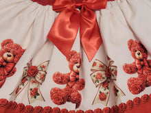 Load image into Gallery viewer, Red/beige Teddy top &amp; skirt set