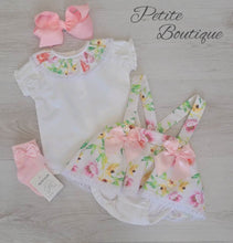 Load image into Gallery viewer, Spanish floral shirt &amp; braces skort set