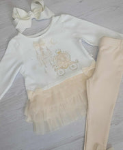Load image into Gallery viewer, Caramelo beige ‘once upon a time’ top &amp; legging set 🏰