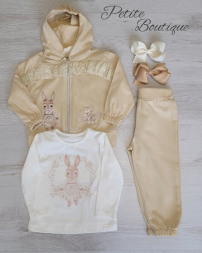 Beige bunny 3pc lounge set