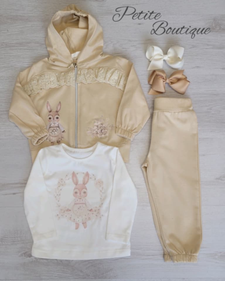 Beige bunny 3pc lounge set