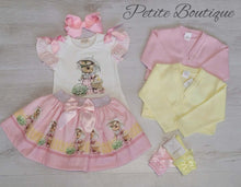 Load image into Gallery viewer, Pink bunny top &amp; skirt set