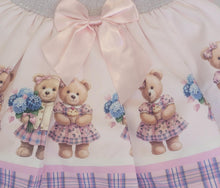 Load image into Gallery viewer, Pink teddy bear top &amp; skirt set