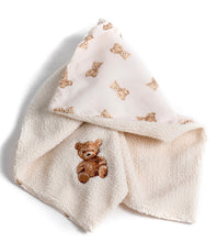 Load image into Gallery viewer, Teddy print Sherpa blanket