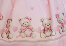 Load image into Gallery viewer, Pink teddy bear top, skirt&amp; headband set