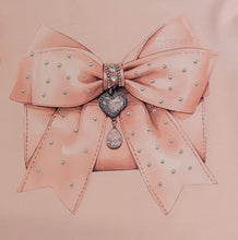 Load image into Gallery viewer, Peach bow short set