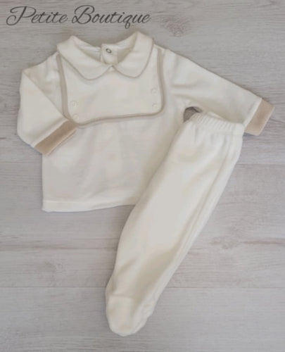 Spanish cream/beige velour
