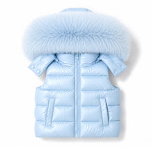 Load image into Gallery viewer, PRE ORDER padded gilet with detachable faux fur hood ❄️