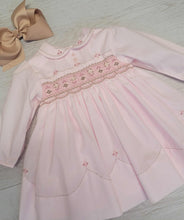Load image into Gallery viewer, Sarah Louise pale pink &amp; beige smock dress